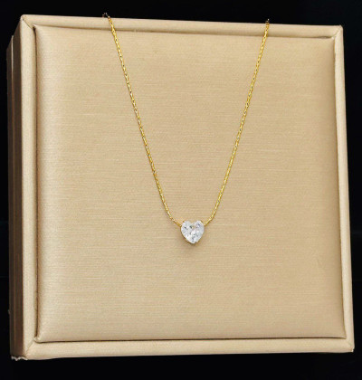 Stainless Steel Shiny Clear Zircon Waterdrop Pendant Necklace for Women Girls Minimalist Choker Chains Party Jewelry Gift New