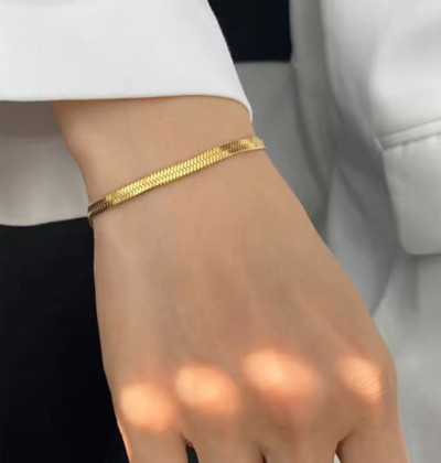 Stainless Steel Snake Chain Bracelet for Women, Classic Chain Bracelets, Jewelry