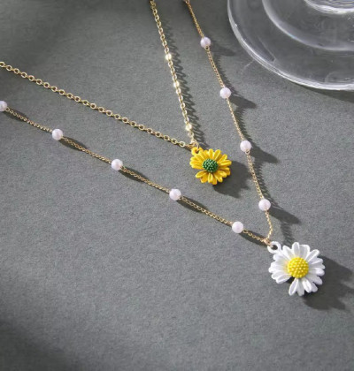 Double Layer Necklace Women Simple Personality Necklace Wedding Jewelry Birthday Anniversary Gift